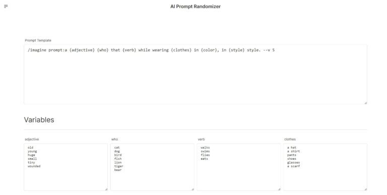 AI Prompt Randomizer