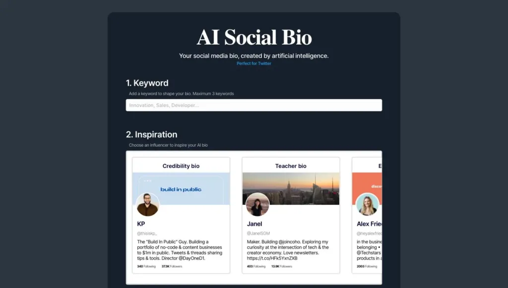 AI Social Bio