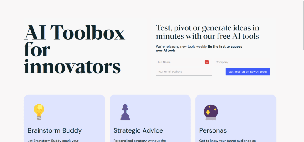 AI Toolbox for Innovators