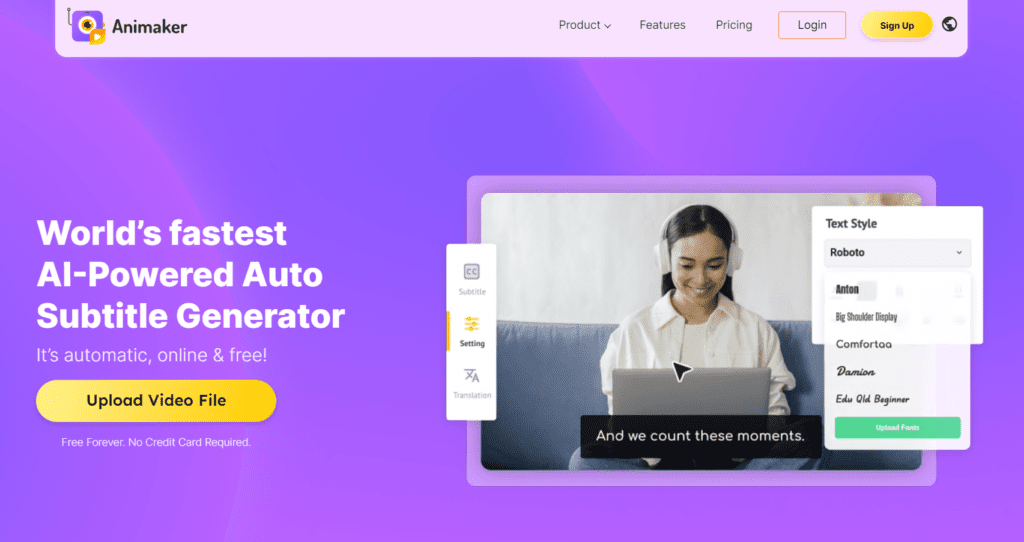 Animaker’s Subtitle Generator