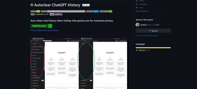 Autoclear ChatGPT History