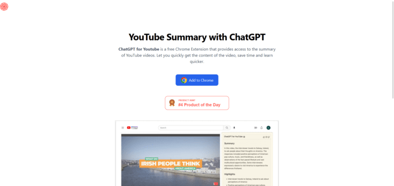 ChatGPT for Youtube