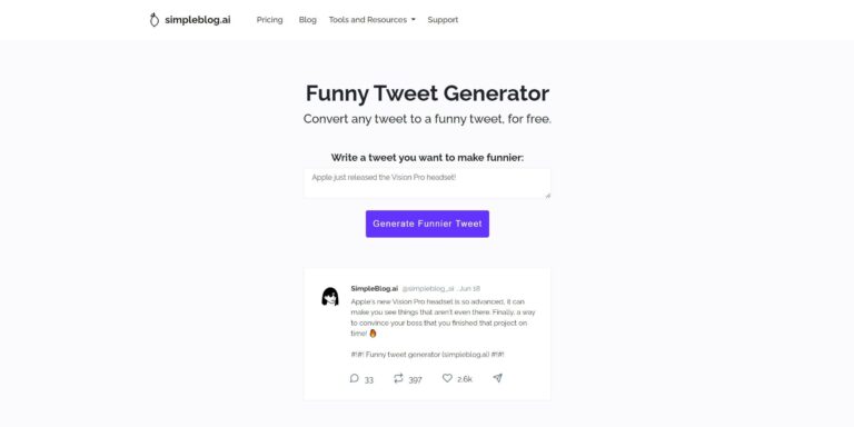 Funny Tweet Generator