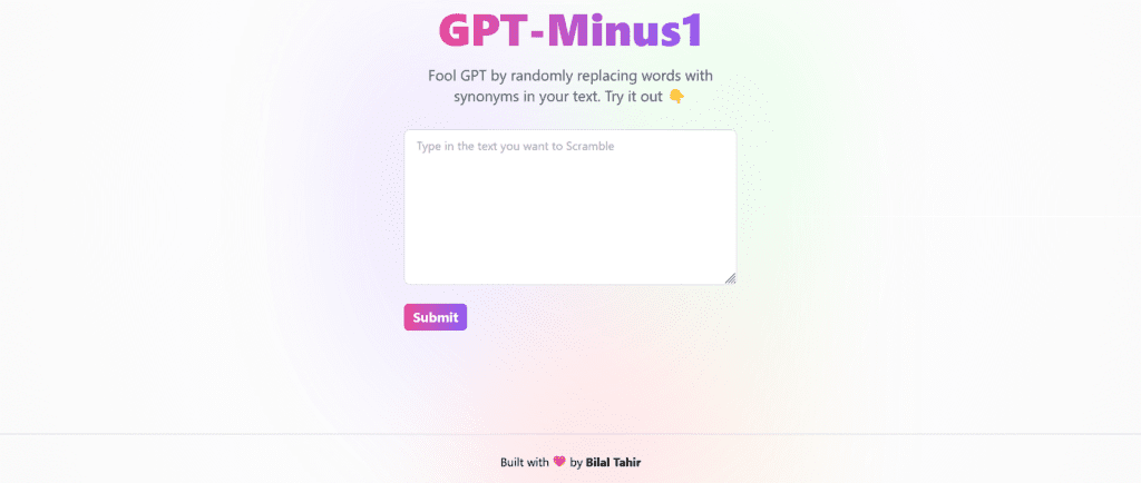 GPT Minus 1