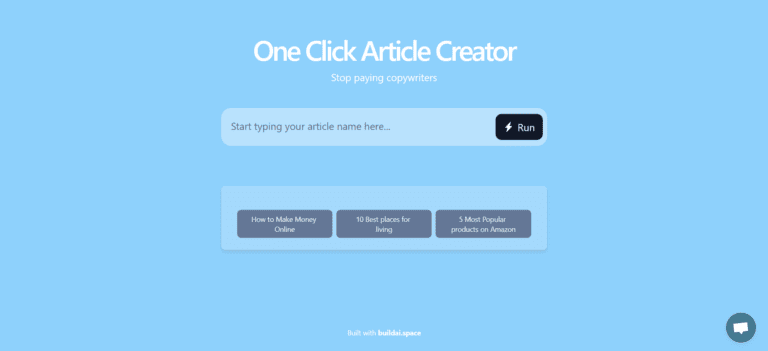 One Click Article Creator