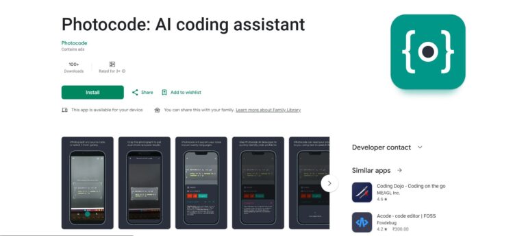 Photocode AI coding assistant