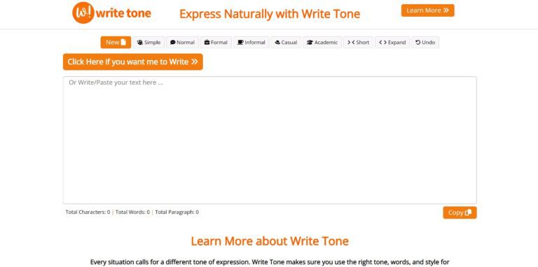 Write Tone